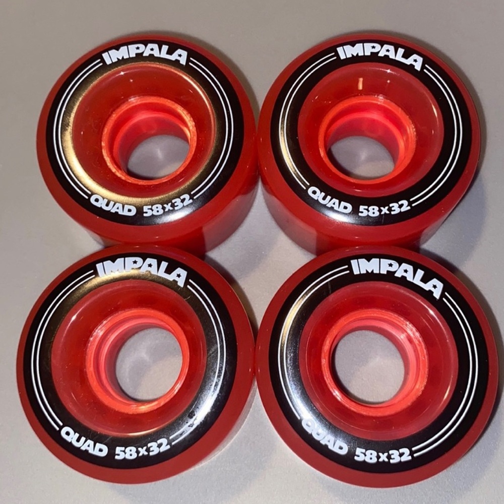 Red Impala Quad Wheels - Four Count